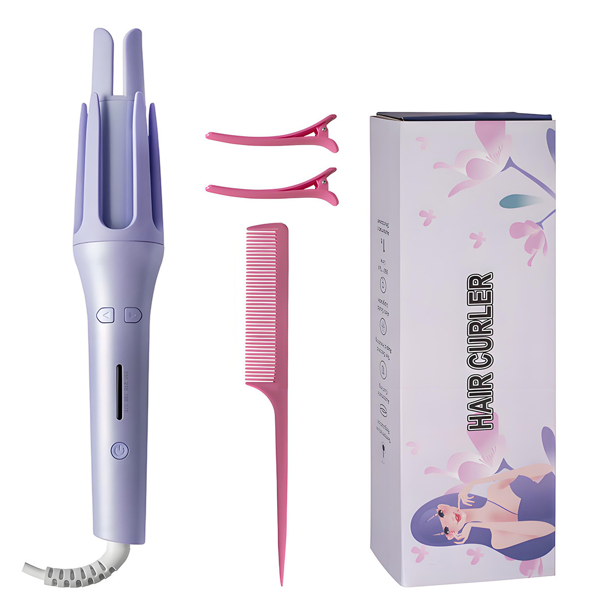 Cross-border hot-selling automatic hair curler and straightener, big curling iron, two-in-one hair curler, wholesale from the manufacturer.