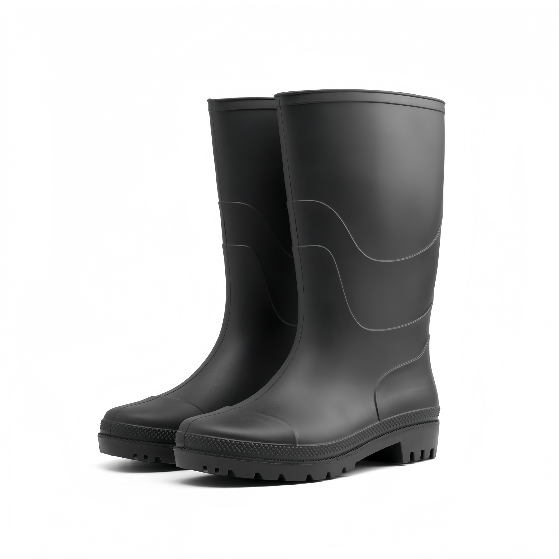 Men's fashionable waterproof construction site high-top rubber boots, adult rain boots, men's mid-calf work boots, PVC cross-border rubber shoes