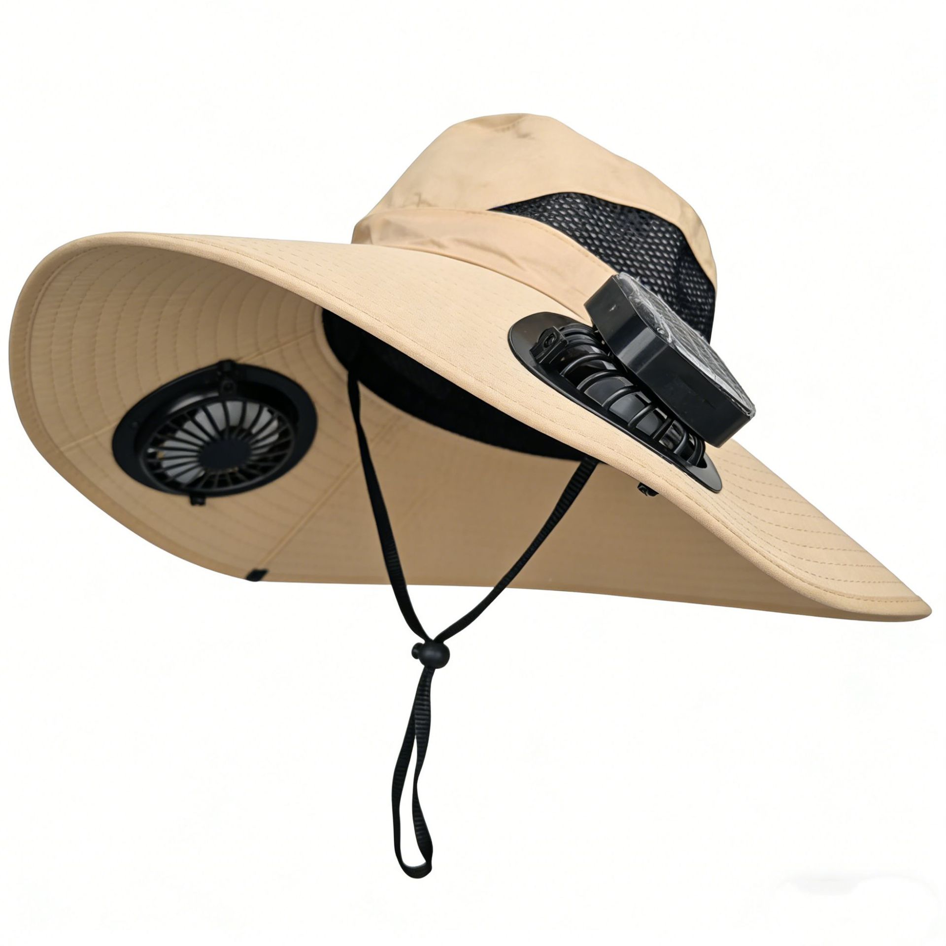 Men's and women's steel wire solar fan hat, spring and summer outdoor fishing sun protection mountaineering adventure wide-brimmed sun hat