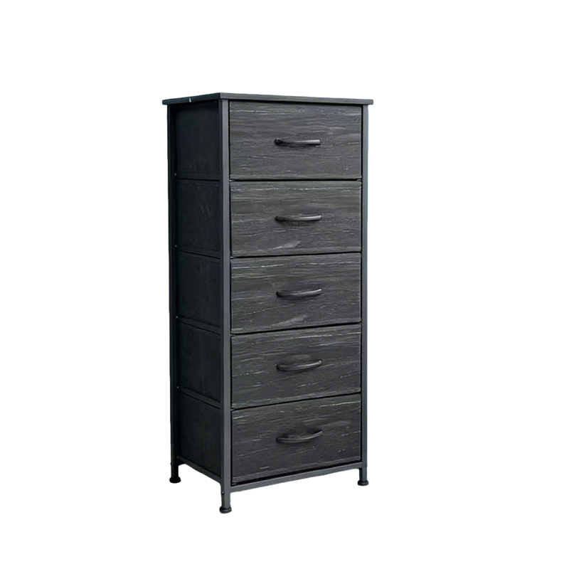Retro-printed storage cabinet, living room floor-standing five-drawer chest, drawer-style storage cabinet, factory direct supply.