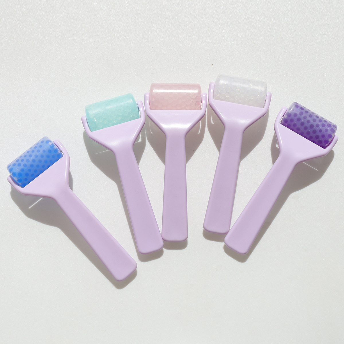 PE translucent gel ice roller, facial beauty device, facial massage ice roller.
