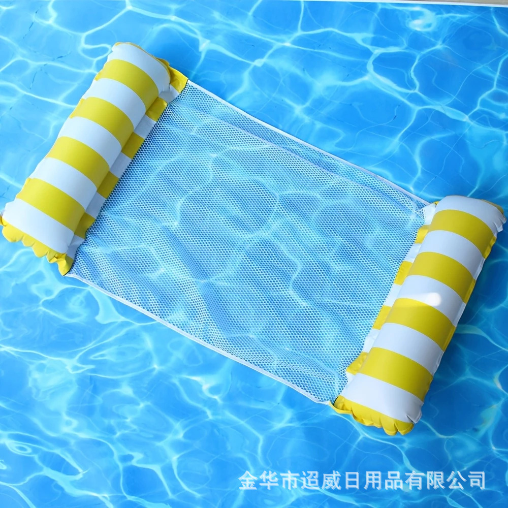Inflatable floating pad with 2 tubes, suitable for floating hammocks, saddles, reclining chairs, and other multi-functional floats. Made of non-stick PVC material.