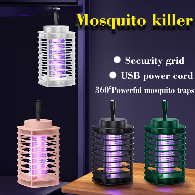 New cross-border household electric LED smart mosquito killer lamp, mosquito repellent, wall-mounted portable USB rechargeable