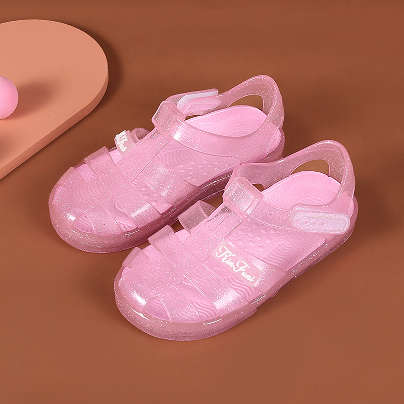 2026 Summer New Children's Shoes - Boys' and Girls' Roman Sandals, Toddlers' Velcro Beach Shoes, Jelly Shoes (Cross-border E-commerce)