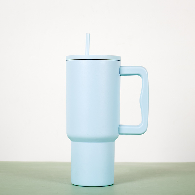 Amazon 304 Stainless Steel Handle Insulated Mug, Large Capacity Vacuum Insulated Mug, Portable Car Mug with Straw