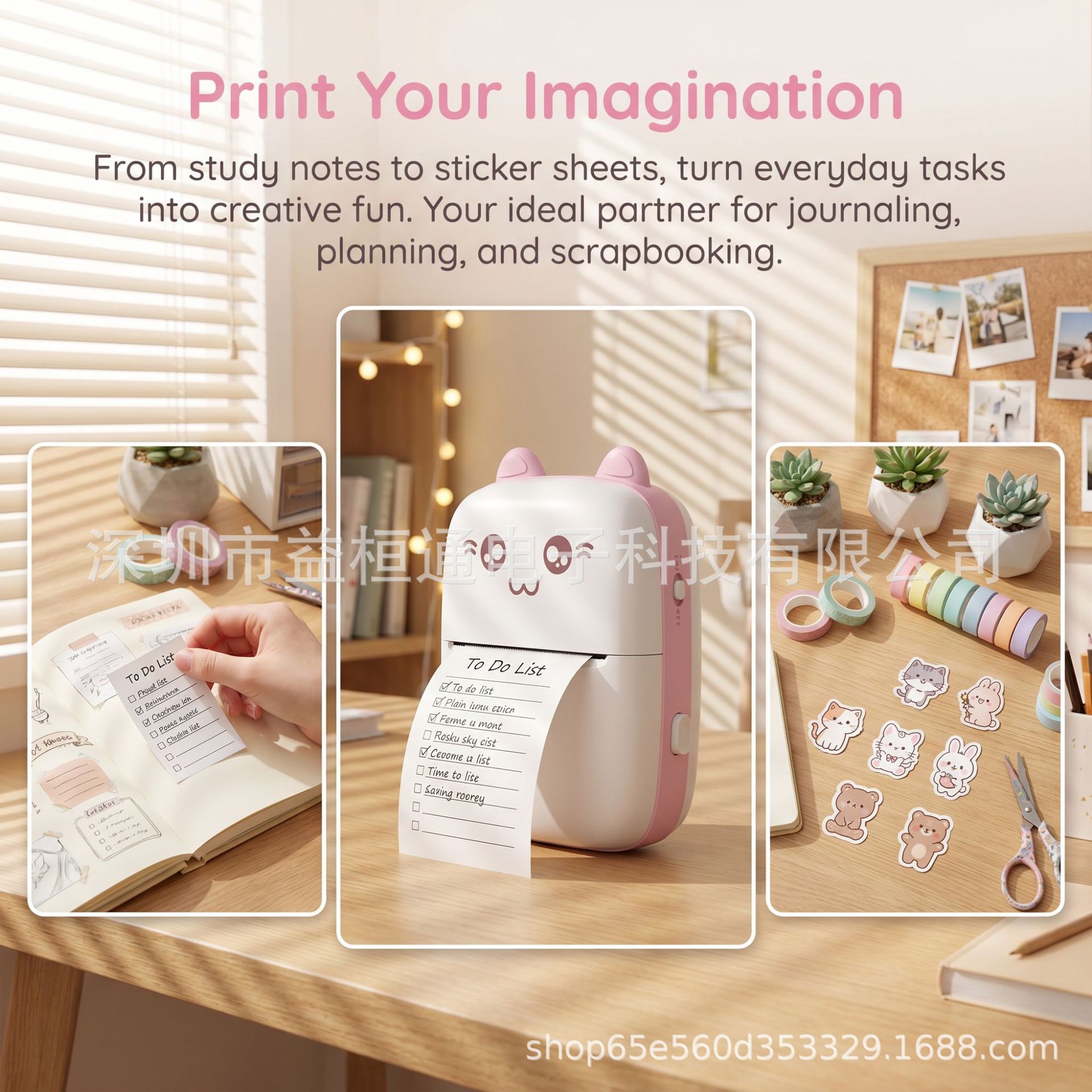 C9 Cross-border Portable wireless thermal photo printer Pocket Student Bluetooth Mini Error Label printer