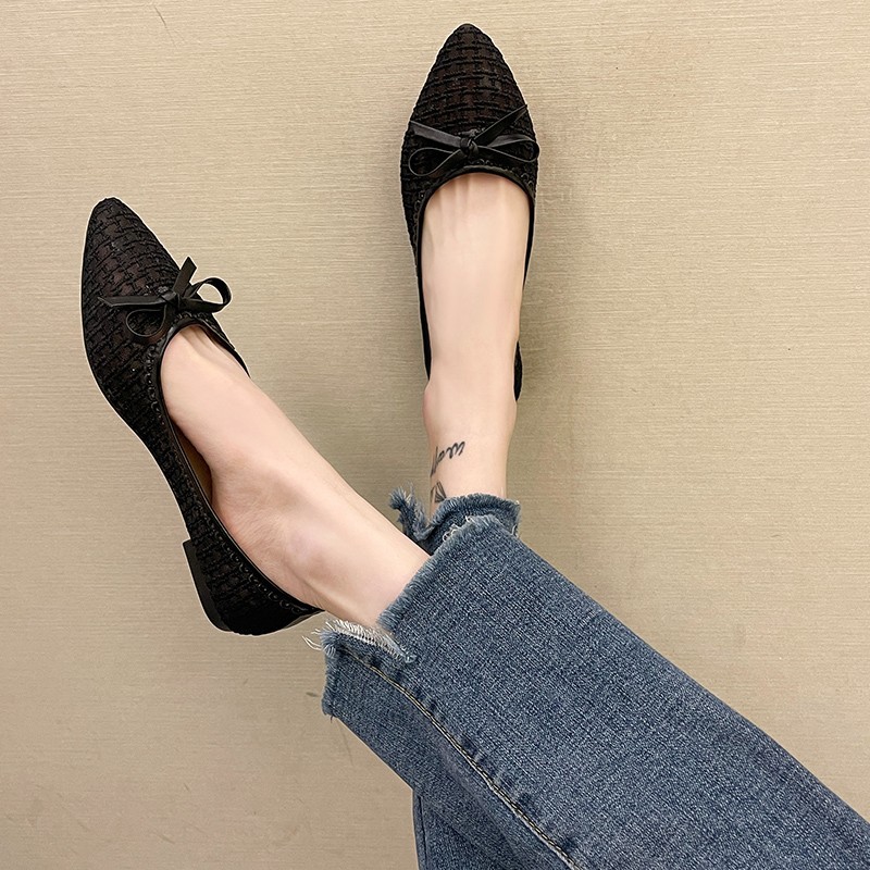 2026 New Style Women's Flat Shoes, Casual Slip-on Loafers, Bow-tie Women's Shoes Wholesale