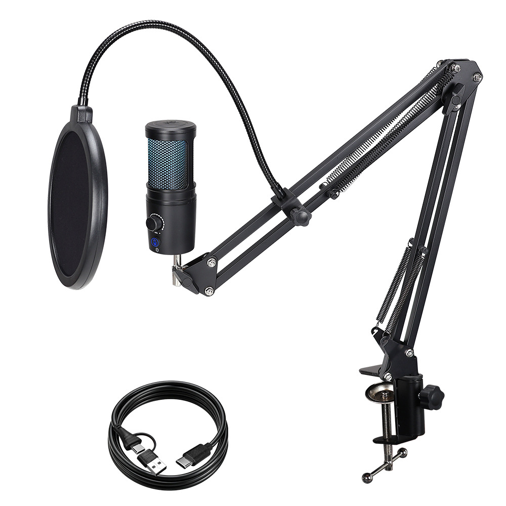 [Private Model] Cross-border e-sports gaming microphone, USB microphone, condenser microphone, live streaming recording microphone, PC/mobile phone microphone.