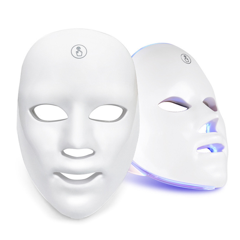 Seven-color photon LED beauty mask, red light mask device, phototherapy beauty salon LED mask, skin rejuvenation mask beauty device