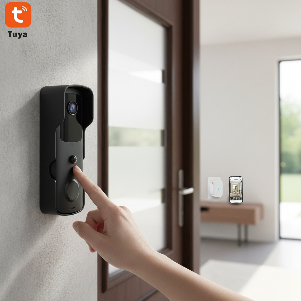 Tuya Smart Low-Power Video Doorbell WiFi Wireless Voice Intercom Mobile Phone Remote Monitoring Alarm T30