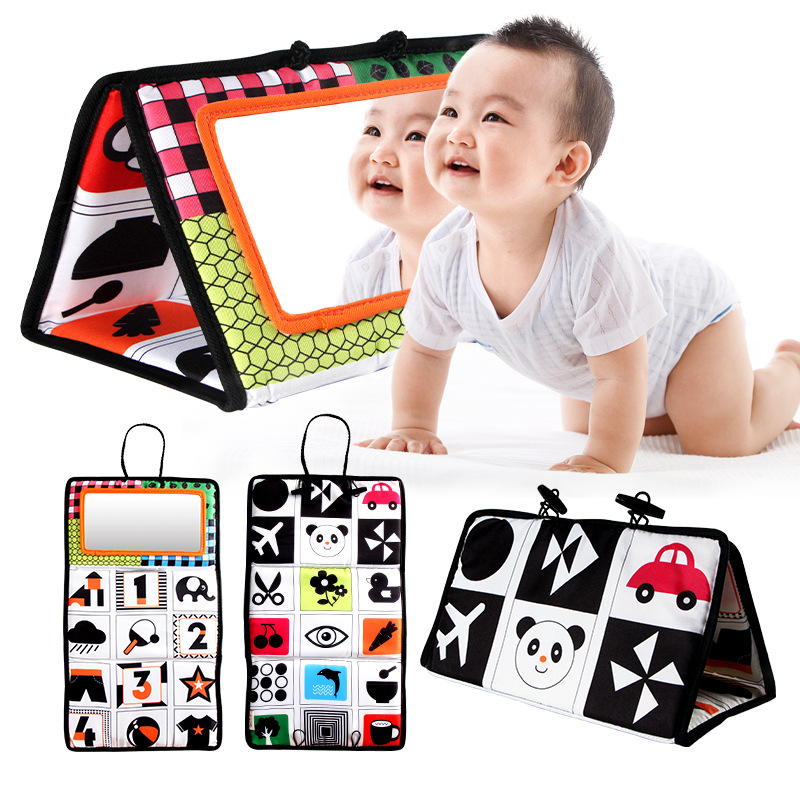 Aipinqi New Children's Stroller Baby Funhouse Mirror Car Hanging Toy Pendant Baby Vision Training Pattern Wholesale