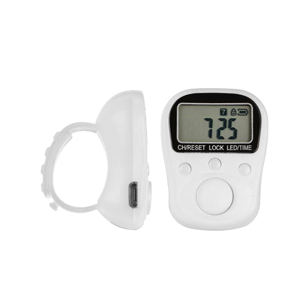 Upgraded seven-channel time counter with LED strip, lockable rechargeable counter, and adjustable finger strap.