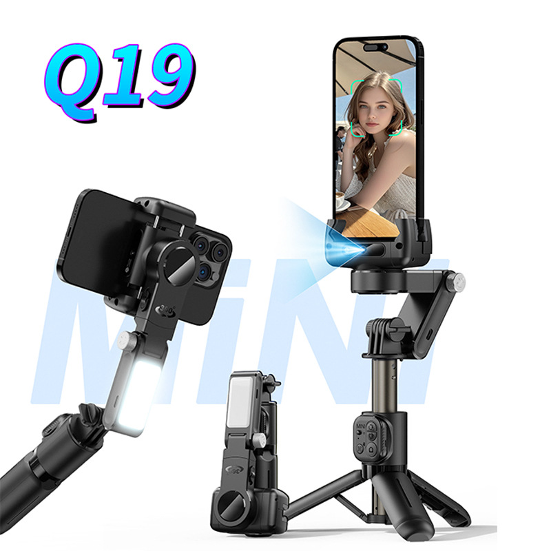 Q18 Mobile phone gimbal Stabilizer, 3-axis selfie stick anti-shake desktop tripod, lazy person live streaming mobile phone stand, table use