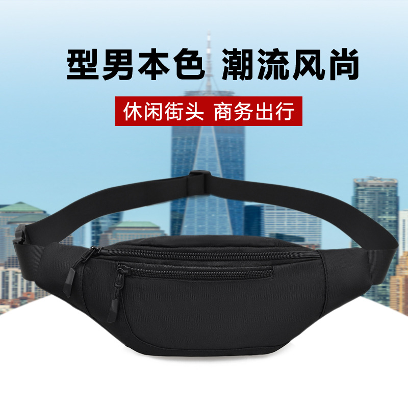 Cross-border casual waist bag, multi-functional sports running phone chest bag, large capacity commuting multi-layer lightweight women's crossbody bag