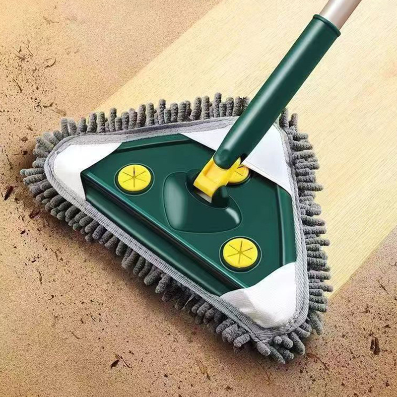Triangular mop, telescopic and spliced flat plate, household ceiling, wall, wall tile, wall cleaning, wholesale in stock