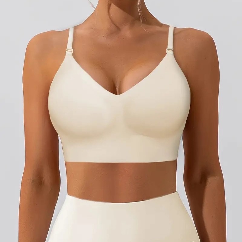 [8 Colors] Popular Summer Style on Amazon Europe and America: U-Shaped Backless Camisole Bra with Multiple Wearing Options and Beautiful Back Support