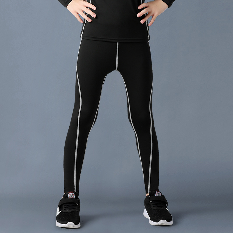 Children's running sports set, boys' quick-drying physical fitness basketball training suit, tight-fitting suit, leggings, three-piece basketball uniform