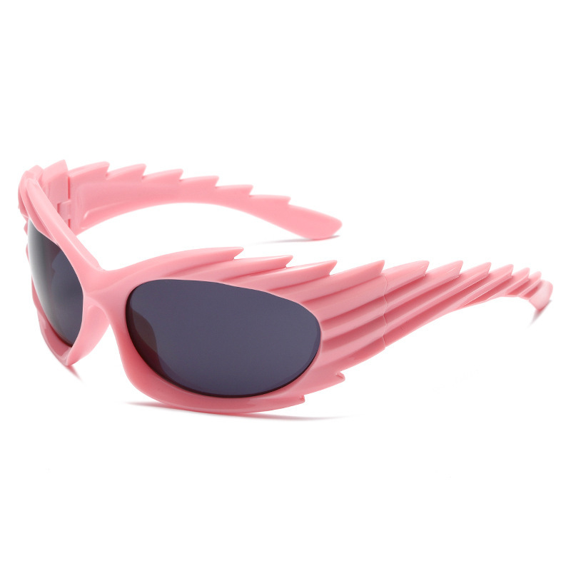 3376 Hedgehog Y2k Cat Eye European and American Sports Amazon Ins Trendy Sunglasses Unisex Surround Glasses Sunglasses