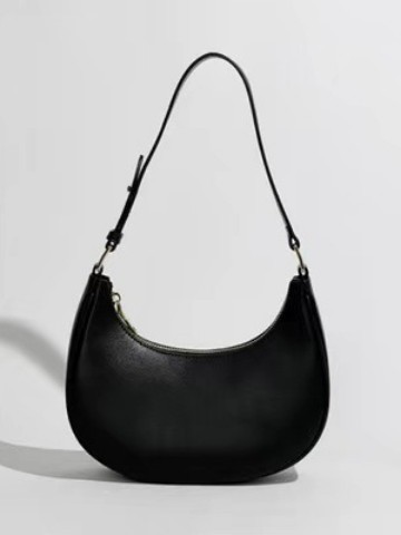 Spring/Summer minimalist underarm bag, shoulder bag, niche baguette bag, women's crossbody bag, 2025 new style, half-moon bag