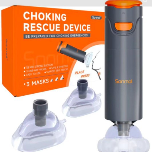 Sonmol's dedicated home emergency Heimlich maneuver, automatic home first aid device to prevent choking and asphyxiation.