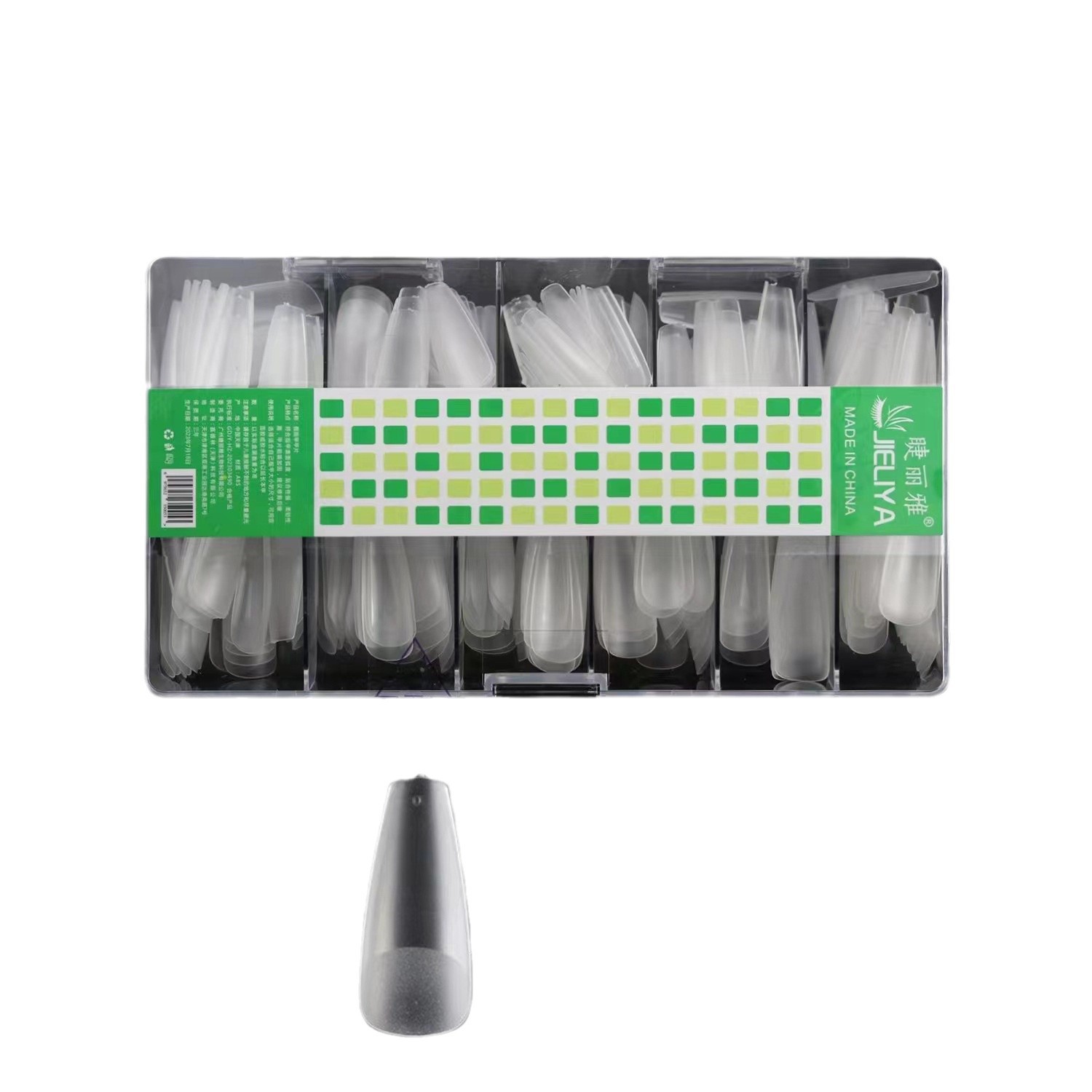 Jieliya Nail Art order number supplement: Frosted nail plates, no need for polishing, trapezoidal pointed shape, ballet water drop, no crease, dual-purpose stickers