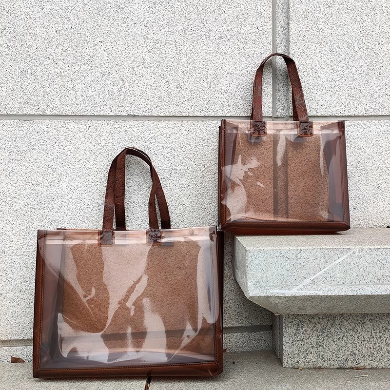 Thickened PVC fashion shoulder bag, clothing store carrying bag, gift shopping bag