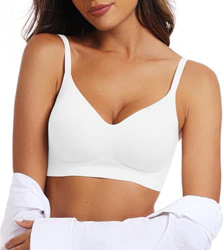 OEAK Women's Wire-Free Bra, Comfortable Push-Up Bra, Wire-Free Bra with Full Support and Lifting, Suitable for Everyday Use