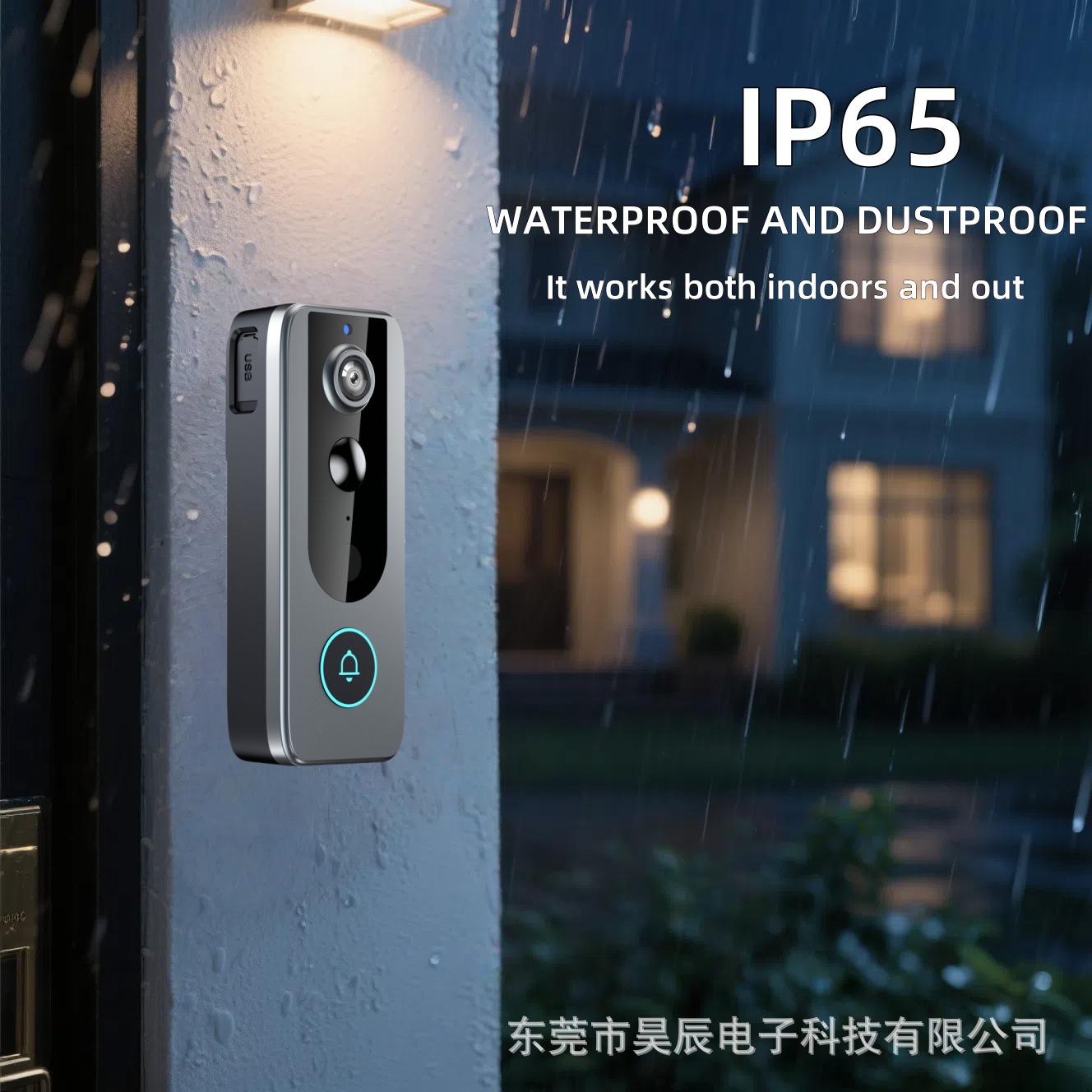 Cross-border high-definition smart graffiti wireless video doorbell PIR motion detection two-way intercom night vision doorbell