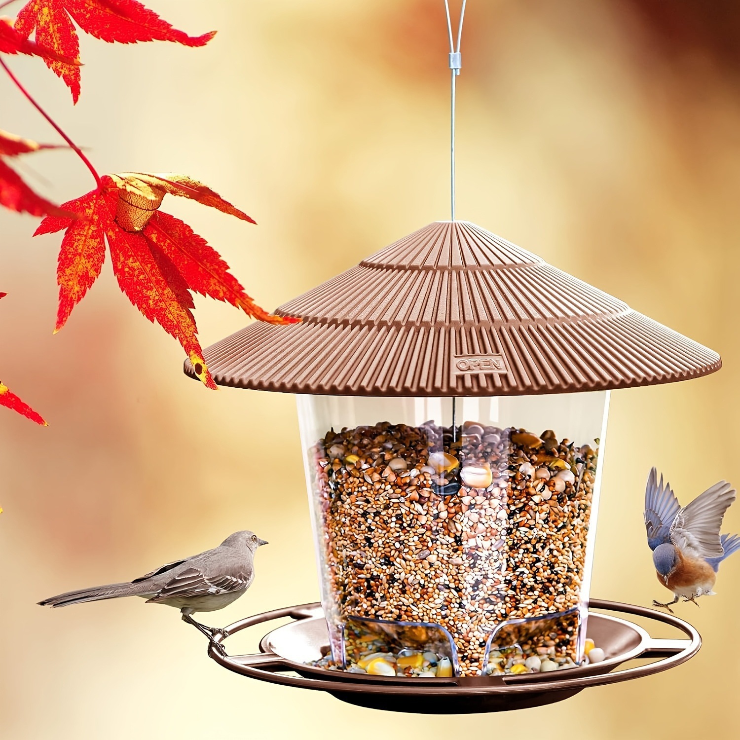 Outdoor garden hanging bird feeder, automatic hummingbird feeder, new model.
