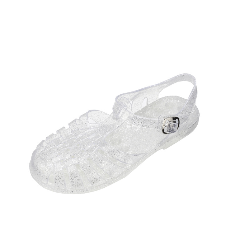 New Crystal Roman Sandals, Clogs, Spring/Summer Flat Hollow-Out Sandals, Jelly Roman Shoes, Closed-Toe Slippers for Women