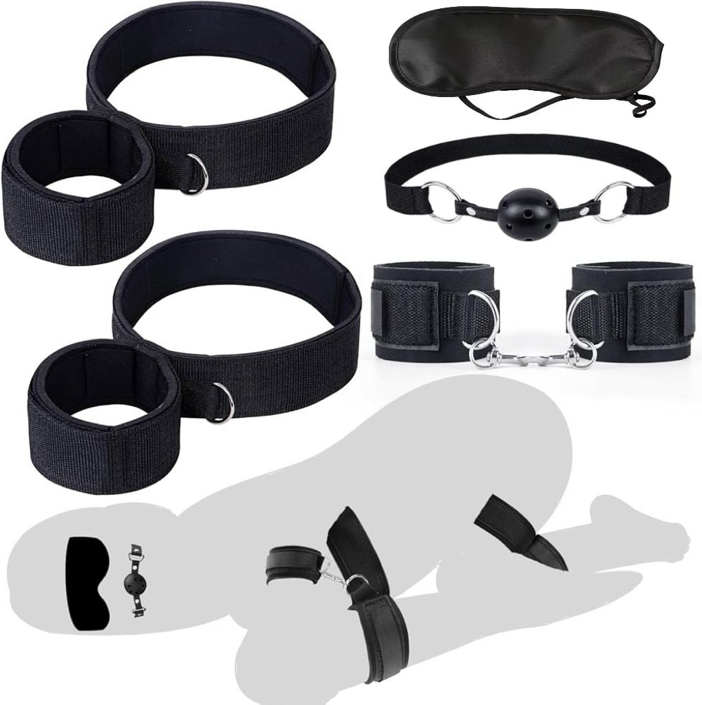 Sex toys, SM adult products, bondage, leg braces, handcuffs, ankle cuffs, flirting toys
