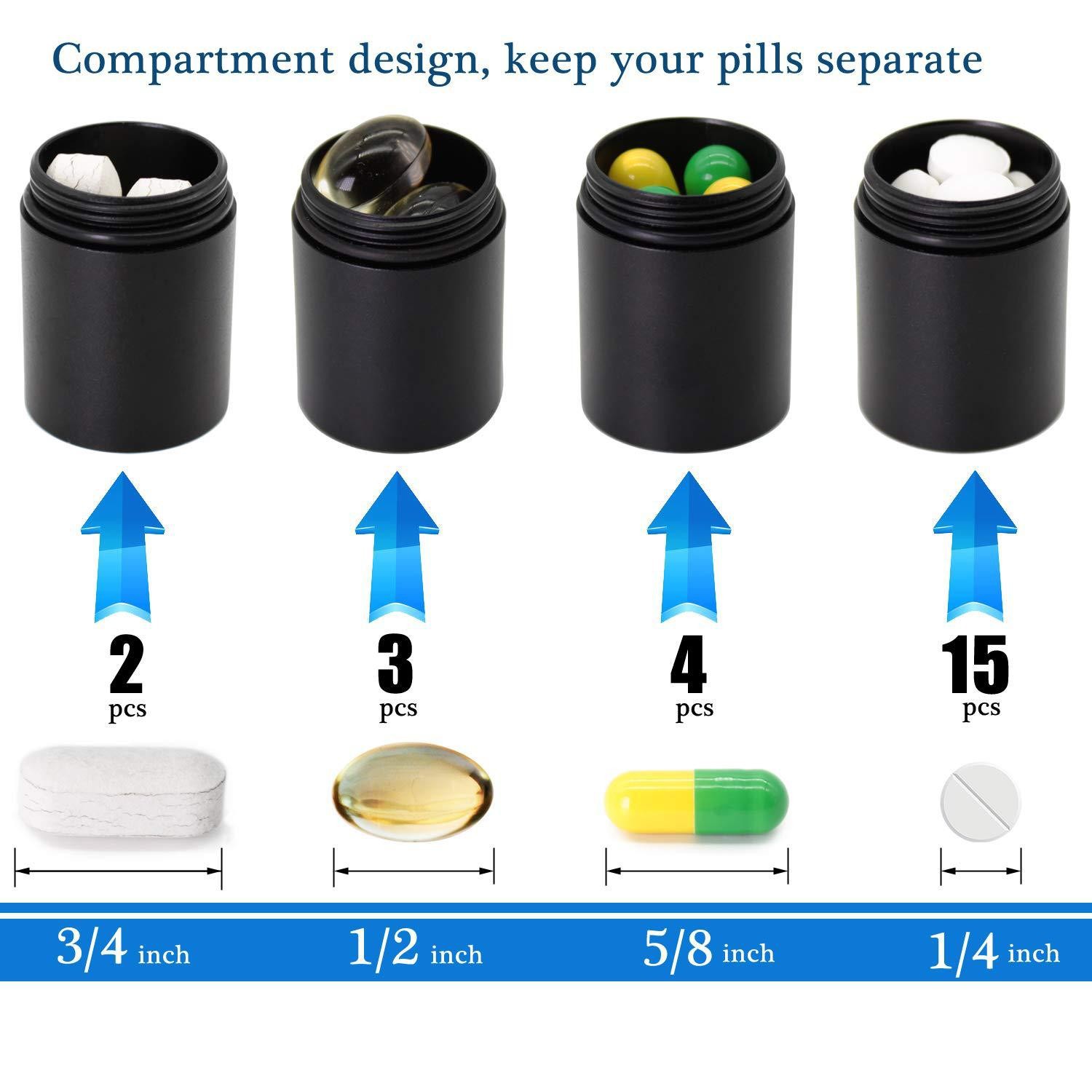 AMAZON outdoor aluminum alloy sealed waterproof warehouse, waterproof pill box, waterproof survival can, emergency medicine bottle