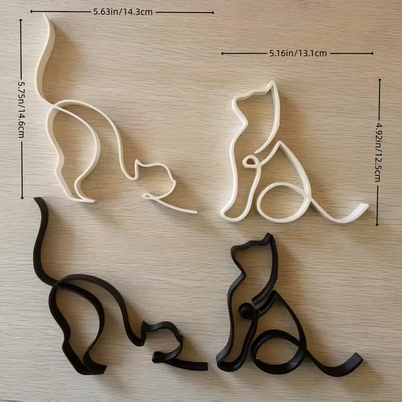 New cross-border product: Minimalist Nordic style cute cat figurine, fun and creative home/office decoration.