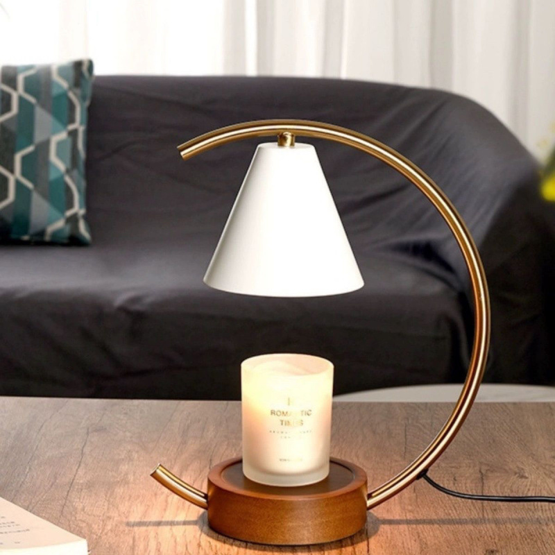 Retro Nordic Moon Electric Bedroom Minimalist Aromatherapy Candle Lamp, INS-Style Luxury Desktop Romantic Stepless Dimming