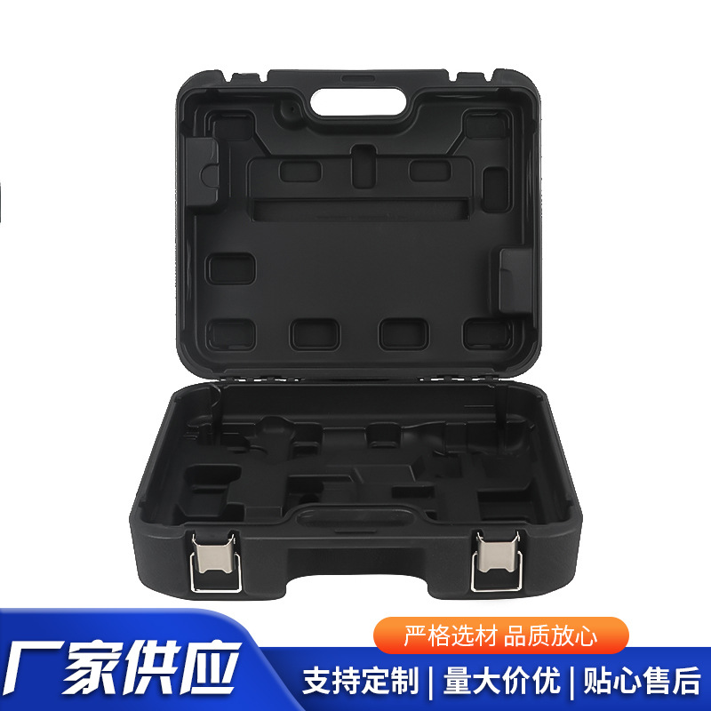 Factory wholesale plastic toolboxes, large capacity hardware and machinery parts storage boxes, blow-molded portable toolboxes