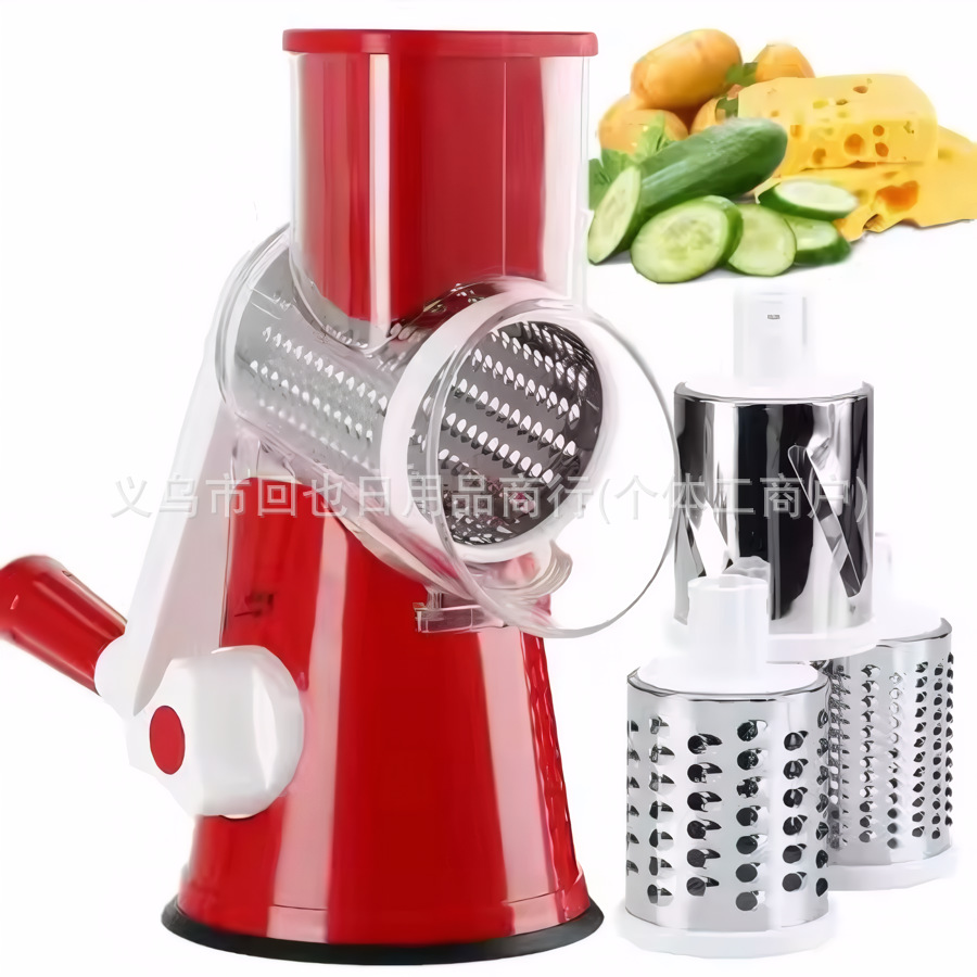 Cross-border multi-functional hand-cranked drum vegetable slicer, rotary grater, slicer, vegetable slicing kitchen tools