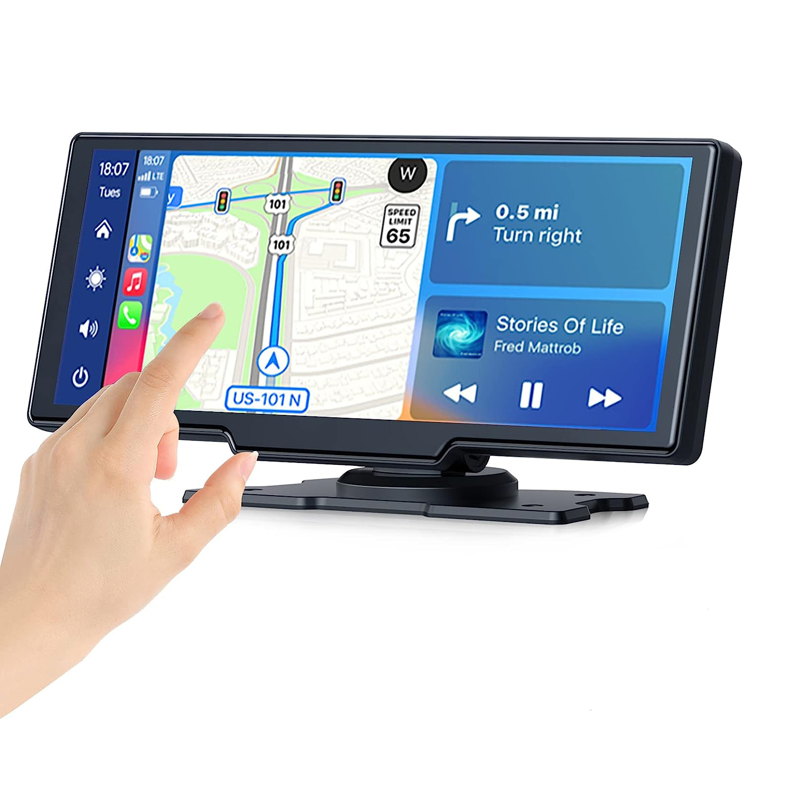 Cross-border 10.26-inch portable in-car smart screen with wireless CarPlay, Android Auto, Bluetooth, AHD, and reversing function.