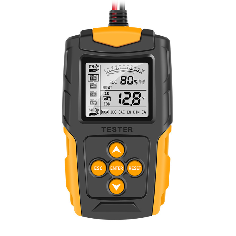 E-FAST battery tester with digital display parameters, 12V/24V automotive battery internal resistance tester.