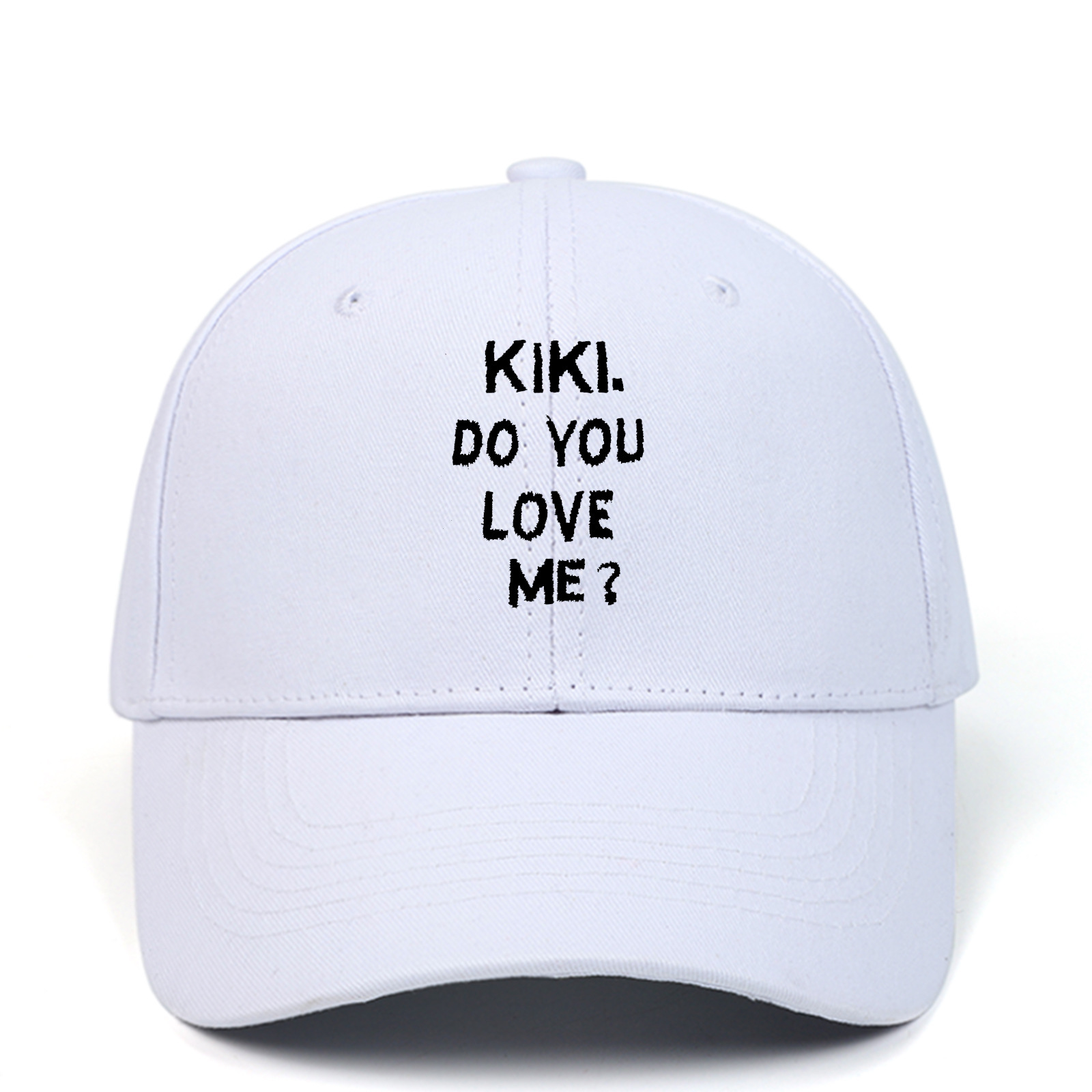 AliExpress, eBay, foreign letter KIKIDOYOULOVEME? Hat embroidery pure cotton baseball cap trendy adult brand