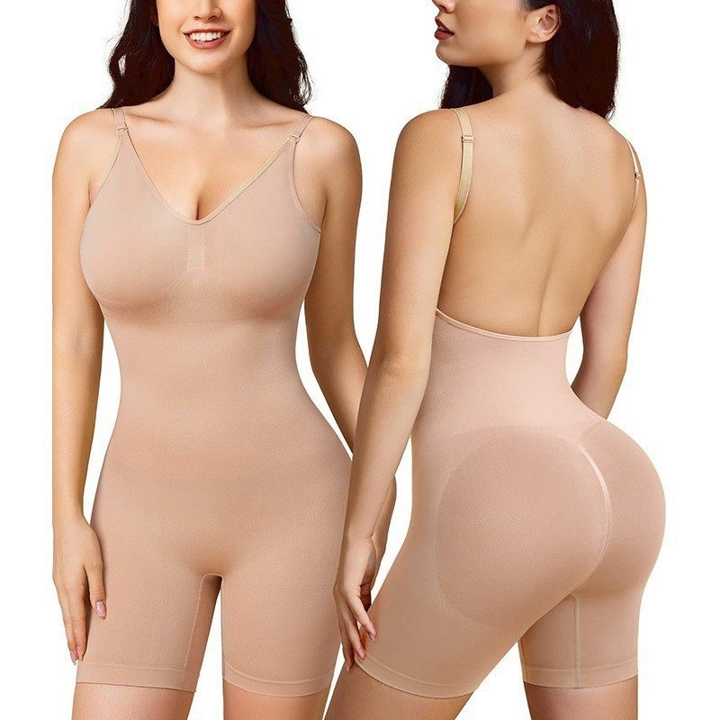 SHEIN Amazon TEMU Bestselling Bodysuit Shapewear - Sexy Backless V-Back Base Layer