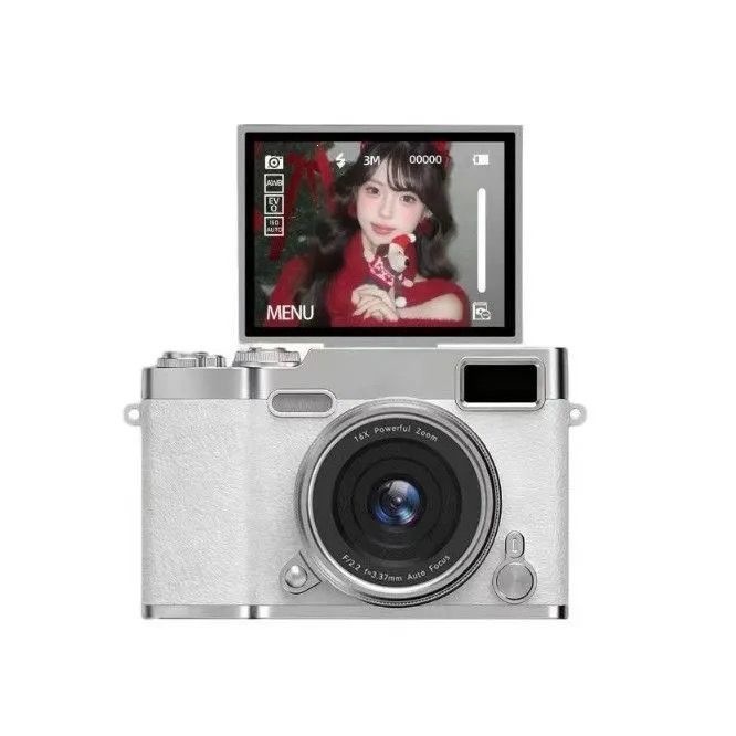 The 98-megapixel high-definition pixel beauty flip cover selfie retro student ccd digital camera of the same model as Bai Lu is portable