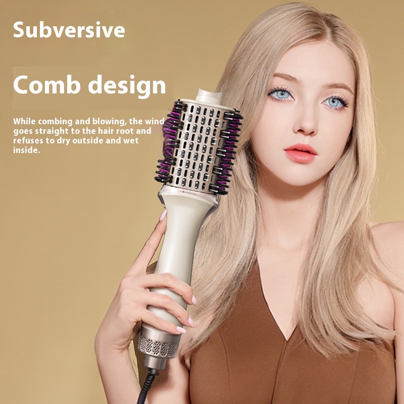 Amazon 3-in-1 Multi-functional Direct Heating Hair Comb Hair Dryer Curling Comb Volumizing Hair Dryer (Cross-border E-commerce)