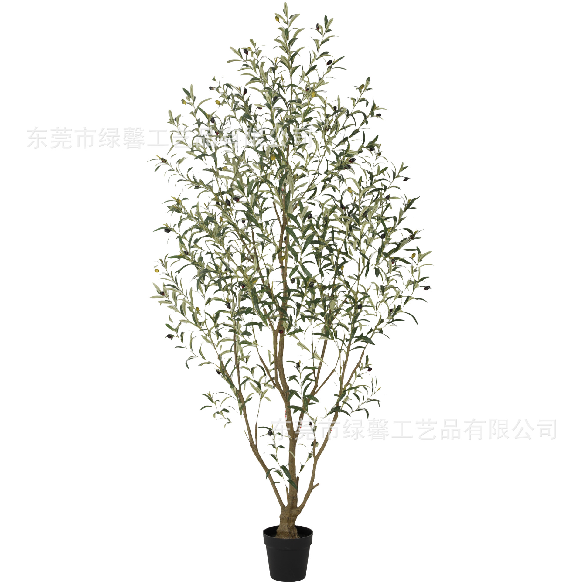 Cross-border Amazon simulation large olive tree potted plant, Nordic decorative green plant, floor-standing decoration simulation olive tree