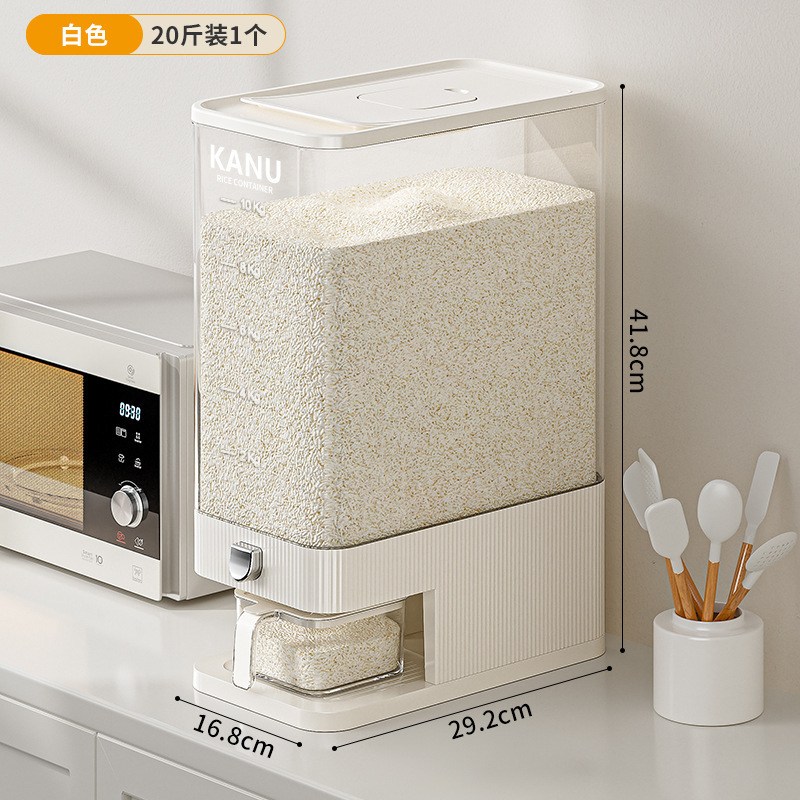 Food-grade pressed rice bucket, insect-proof and moisture-proof sealed household rice box, rice jar, flour, grains and cereals storage container