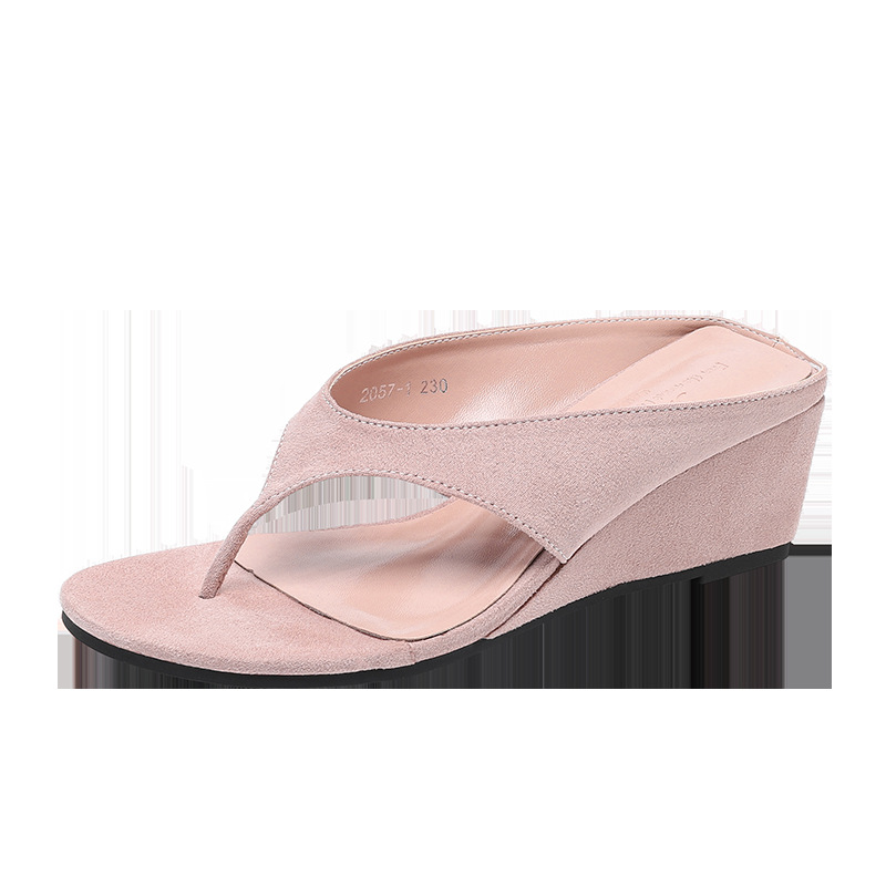 2025 New Style Platform Wedge Flip-Flops for Women, Extra High Heel, Casual and Stylish Beach Shoes