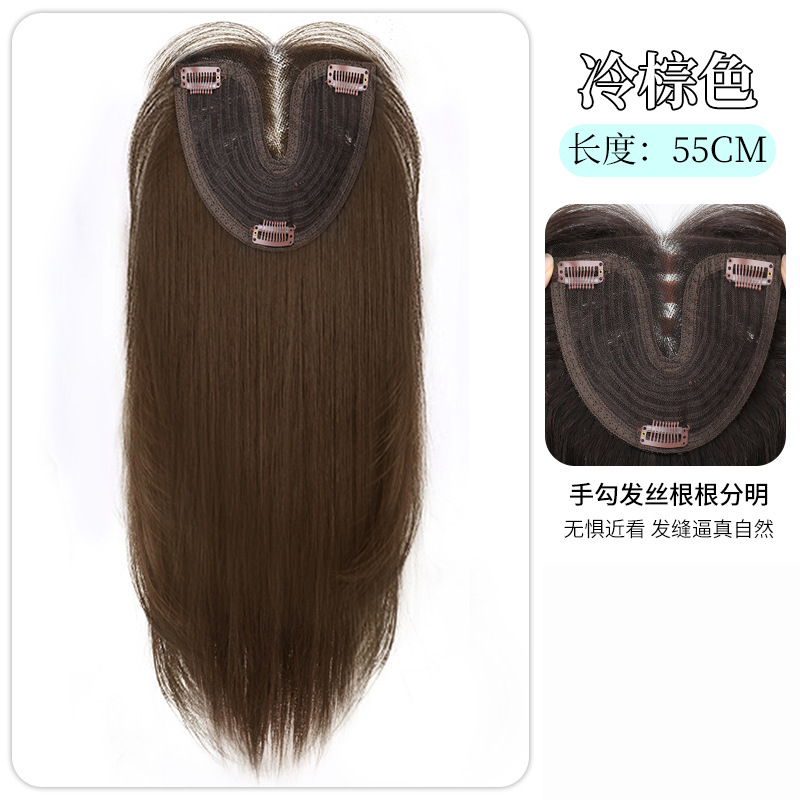 No hairnet needed. Full head wig for women with lace front, big waves, fluffy, high crown, realistic wig.