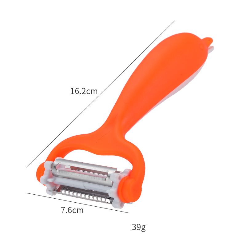 Household Dolphin-Shaped 3-in-1 Peeler for Melons, Potatoes, and Apples - Three-Head Rotary Multifunctional Peeler