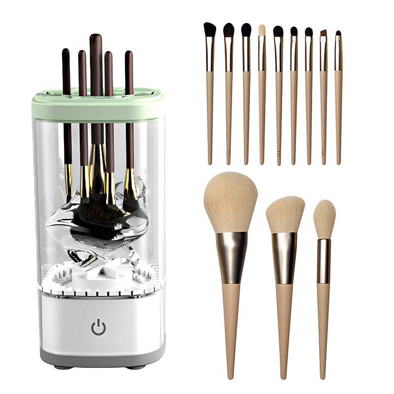 Hot-selling fully automatic quick-drying electric makeup brush cleaner for home use, perfect for drying makeup tools and brushes.