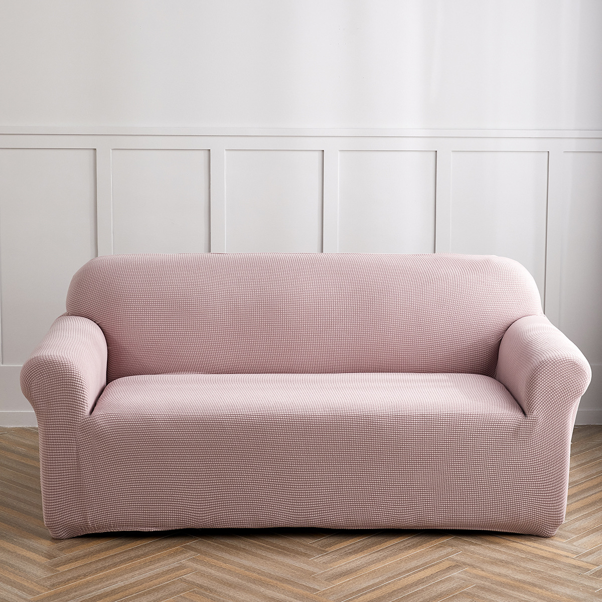 Cross-border thickened corn fluff fully wrapped elastic sofa cover, universal sofa cover full cover combination sofa cover towel