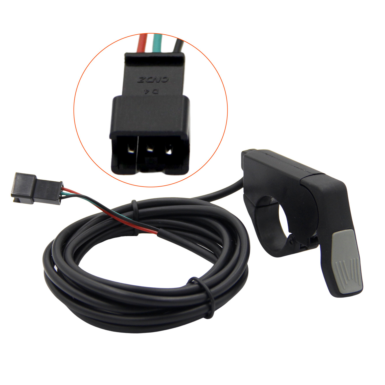 Ebike scooter derailleur M8 waterproof head SM male thumb-press finger shifter throttle accelerator speed controller